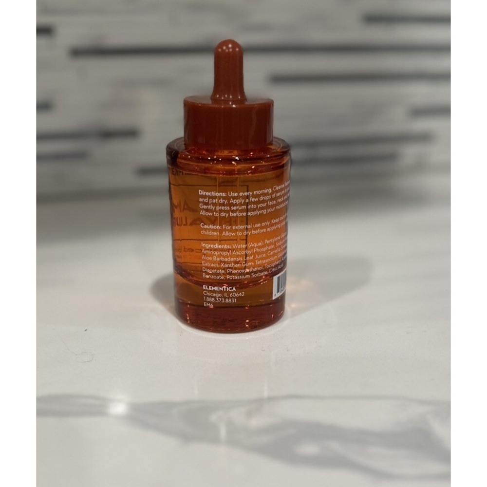 Elementica Vitamin C Hyaluronic Advanced‎ Brightening Face Serum 1.5oz 44mL - Picture 2 of 2